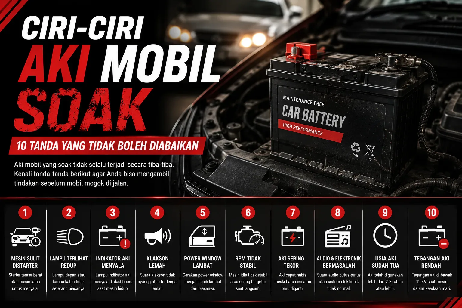 Ciri-Ciri Aki Mobil Soak: 10 Tanda yang Tidak Boleh Diabaikan