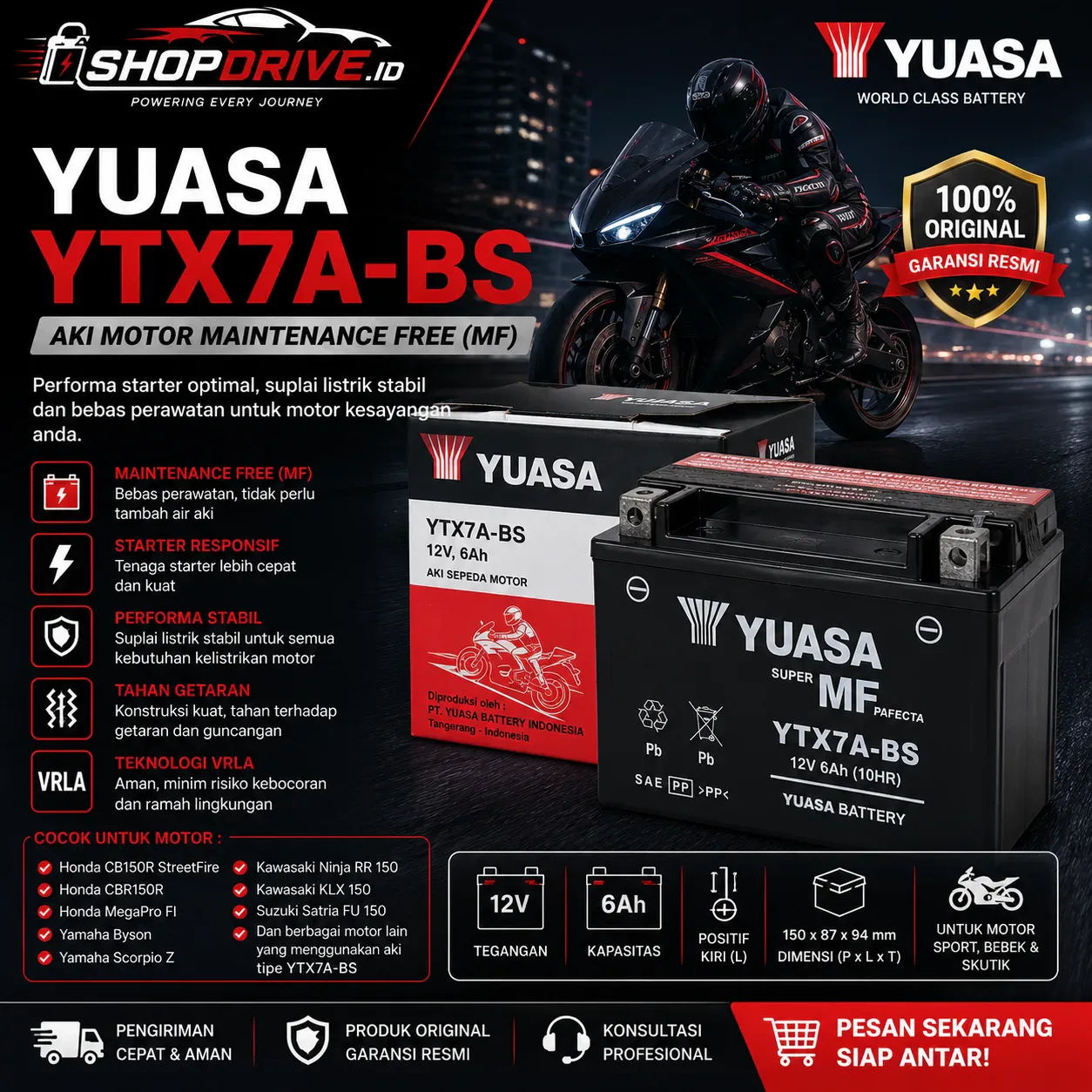 Yuasa YTX7A-BS